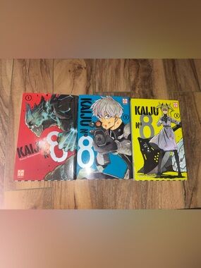 KAIJU NO. 8 Manga Volumes 1-3 - Yellow, Blue, Red Covers French manga
